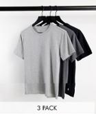 Polo Ralph Lauren 3 Pack T-shirts In Black With Bottom Logo