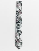 Religion Wedding Printed Sateen Tie In Floral - White