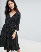 Unique 21 Wrap Midi Dress - Black