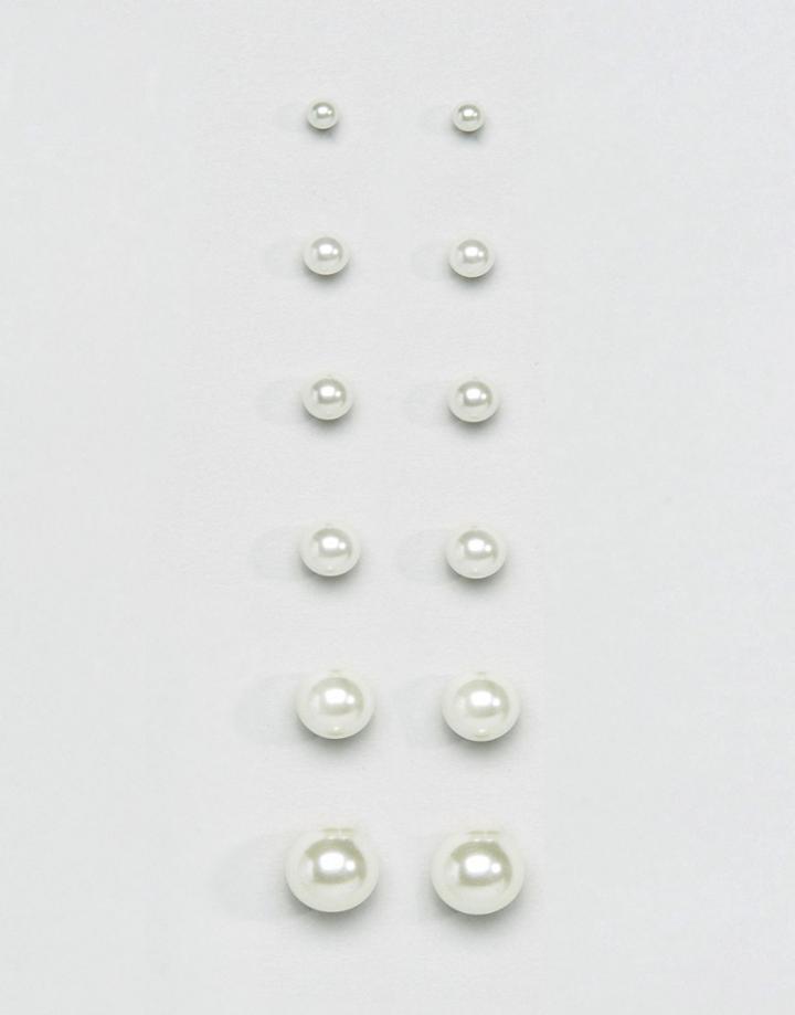 Aldo Multipack Pearl Earrings - White
