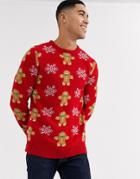 Another Influence Gingerbread Knitted Sweater-red