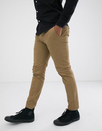 Burton Menswear Skinny Chinos In Tan - Tan