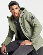 Marshall Artist Softshell Jacket In Khaki-green