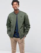 Wood Wood Willie Bomber Jacket Logo Badge - Green