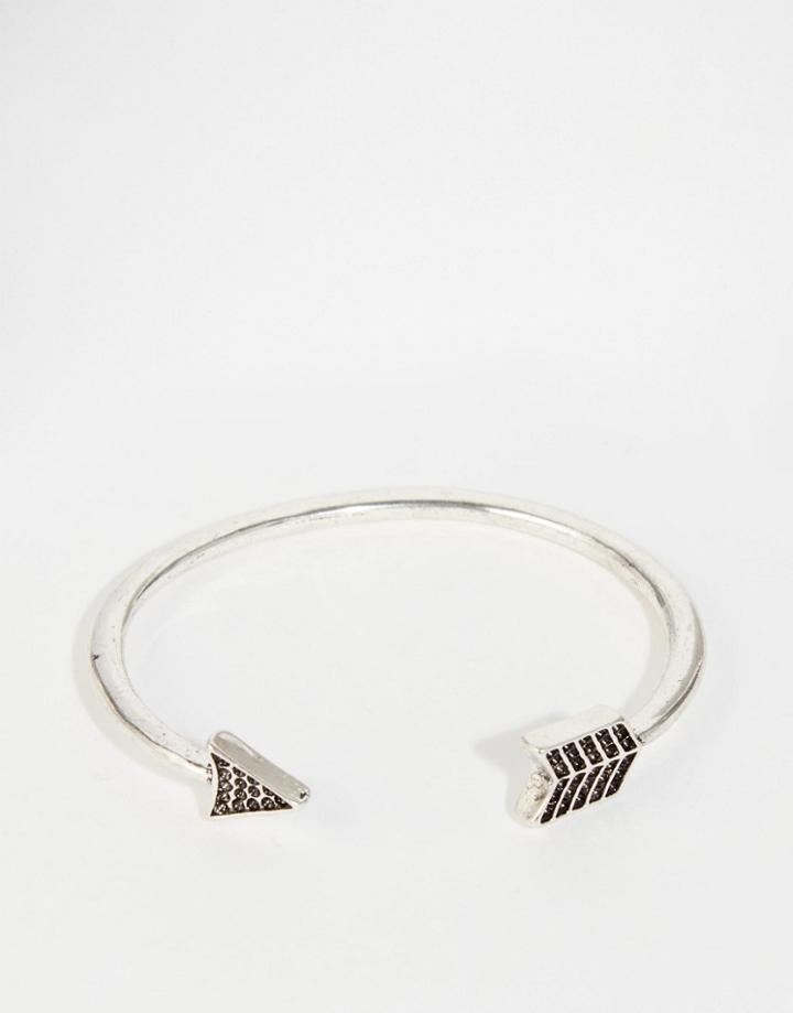 Designb Arrow Bangle Bracelet - Silver