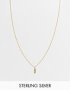Status Syndicate Gold Plated Feather Necklace