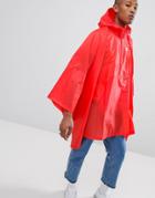 Adidas Originals Trefoil Poncho In Red Dh5817 - Red