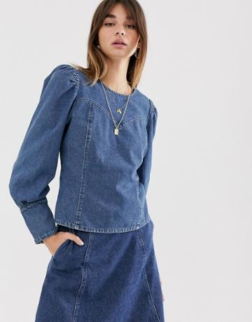 Gestuz Serala Denim Blouse - Blue