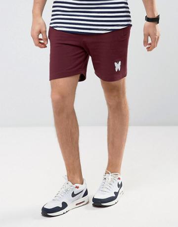Good For Nothing Shorts In Burgundy - Red