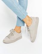 New Look Suedette Sneaker - Gray