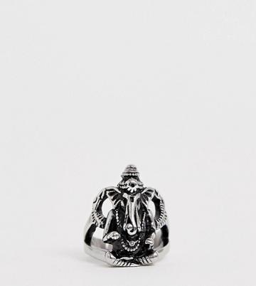 Reclaimed Vintage Inspired Ganesh Style Chunky Ring In Silver Exclusive To Asos - Silver