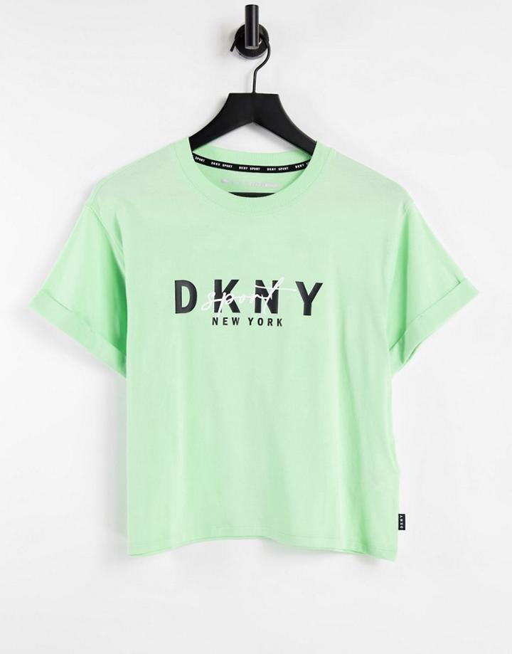 Dkny Logo T-shirt In Spearmint-green