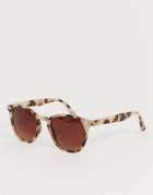 Aj Morgan Square Sunglasses In Tort-brown