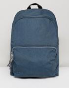 Asos Backpack In Teal Marl With Exposed Zips - Blue