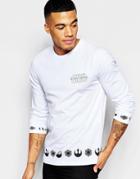 Asos Long Sleeve T-shirt With Star Wars Print - White