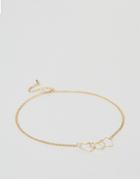 Asos Curve Open Hearts Anklet - Gold