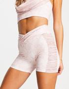 Asos Luxe Active Legging Short With Shaped Waistband In Snake Print - Part Of A Set-multi