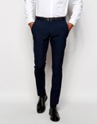 Selected Homme Luxe Tonal Check Suit Pant In Skinny Fit - Blue