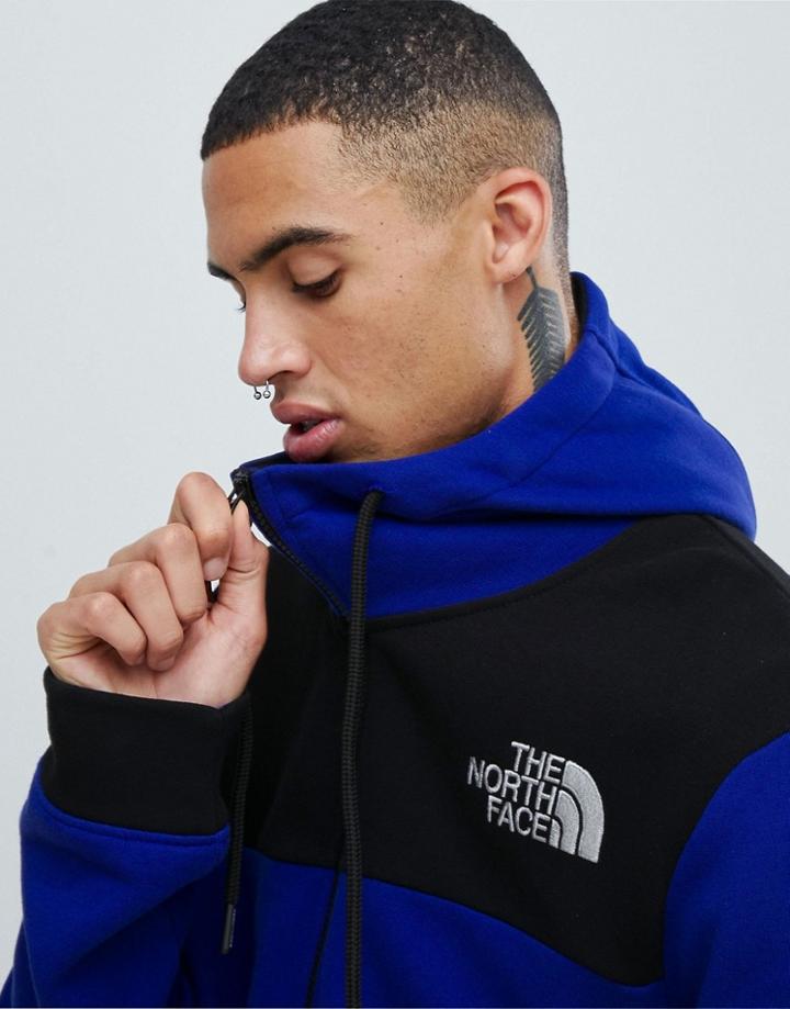 The North Face Himalayan Full-zip Hoodie In Blue - Blue