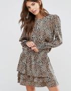 Y.a.s Leopard Print Dress - Brown