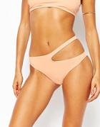Asos One Strap Bikini Bottom - Nude