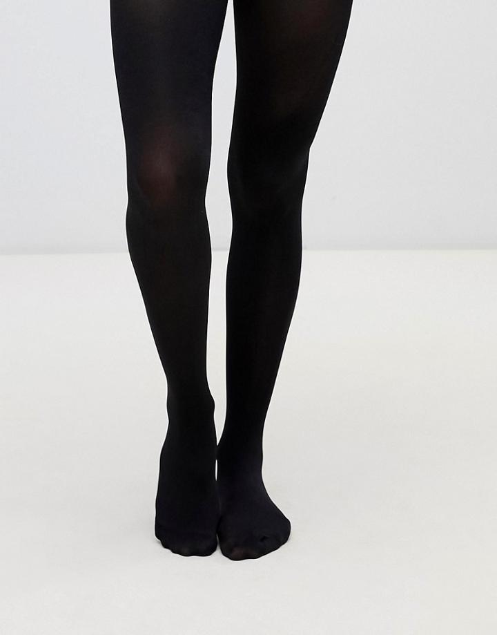 Monki 100 Denier Tights In Black - Black