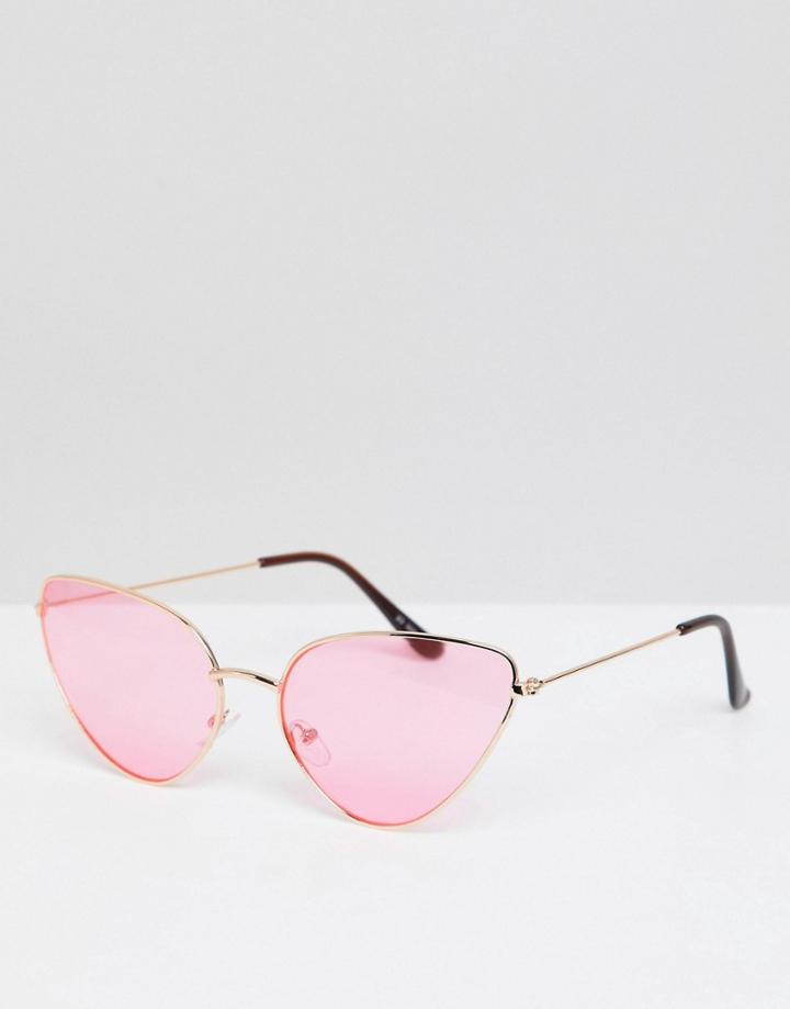 Prettylittlething Cat Eye Sunglasses - Pink