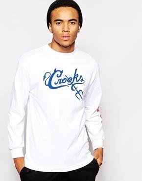 Crooks & Castles Trouble Makers Long Sleeve T-shirt - White