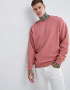 Asos Design Oversized Sweatshirt In Pink - Pink