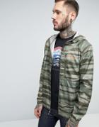 Columbia Flash Forward Windbreaker Jacket Mountain Camo Lightweight In Green - Green