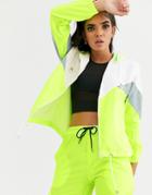 Qed London Shell Jacket In Lime Two-piece-green