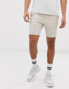 River Island Chino Shorts In Stone