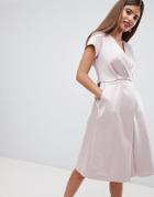 Closet London Tie Waist Dresss - Pink
