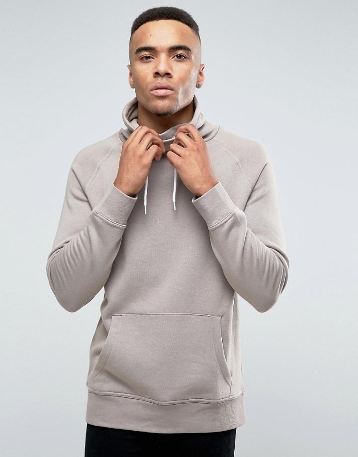 New Look Sweat With Funnel Neck In Beige - Black