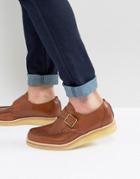 Clarks Original Burcott Monk Leather Shoes - Brown