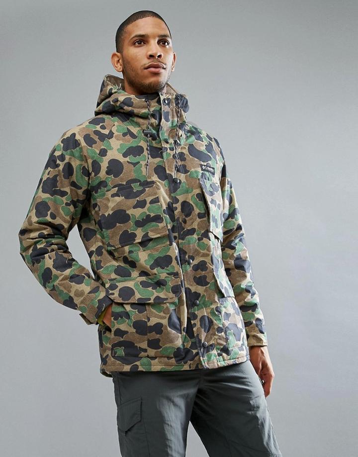 Columbia Delta Marsh 1983 Parka Jacket In Camo Print - Green