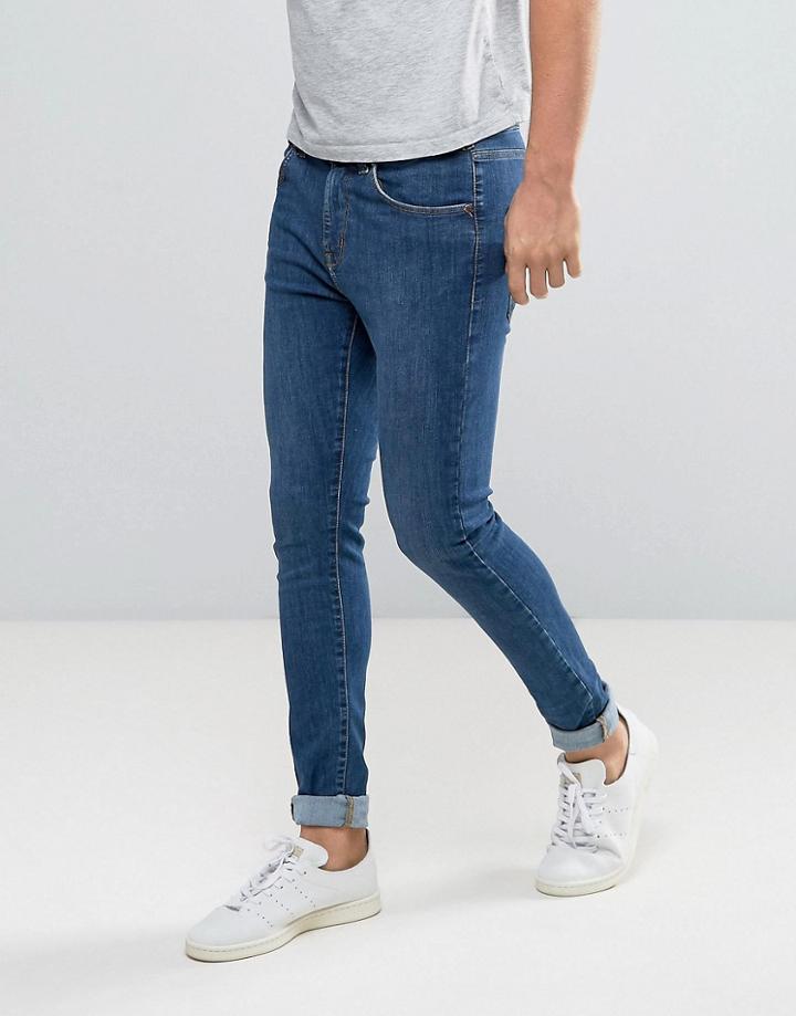 Dr Denim Leroy Jean Organic Mid Blue - Blue