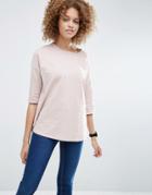 Asos Oversized Top With Seam Detail - Pink