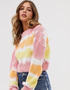 Asos Design Tie Dye Sweater - Multi