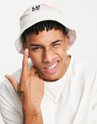 Jack & Jones Pride Bucket Hat With Love Logo In Tie Dye-white