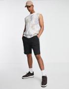 Only & Sons Relaxed Sleeveless Organic Cotton T-shirt In White And Beige Tie-dye