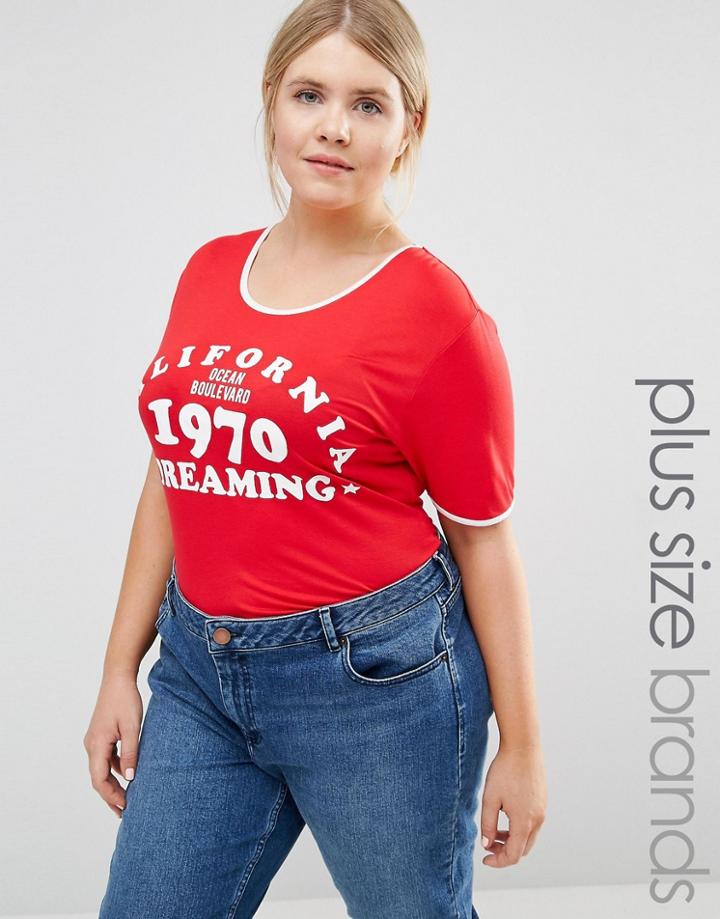 Pink Clove California Dreaming Retro Tee - Red