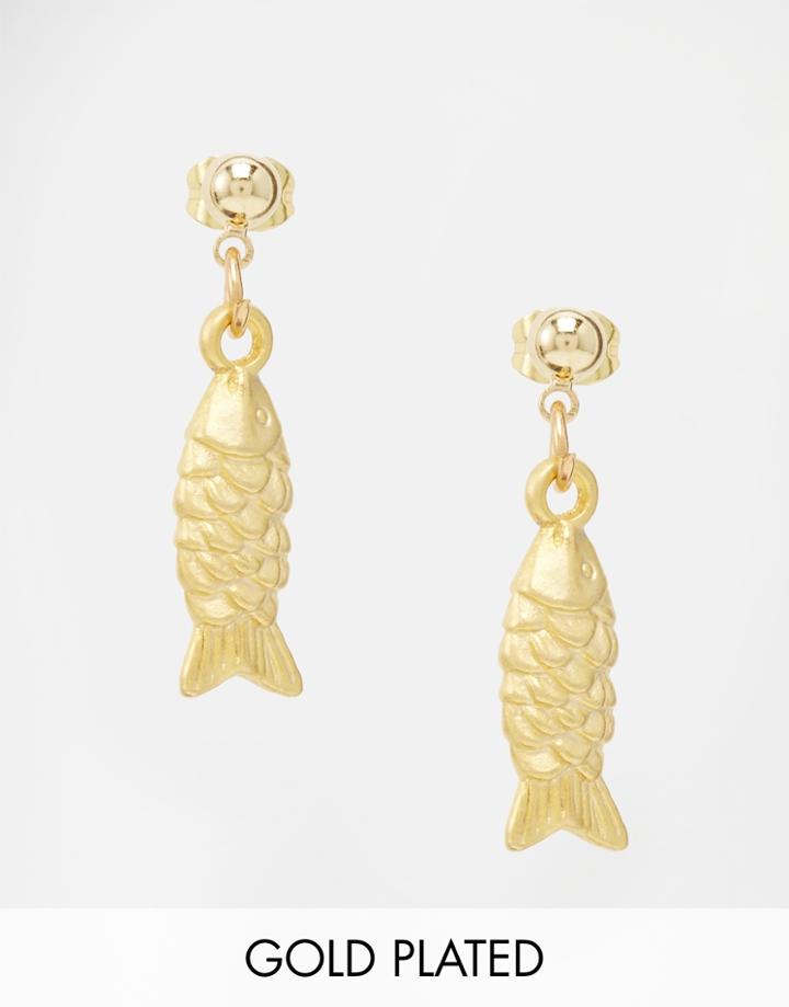 Rock 'n Rose Inga Fish Earrings - Gold