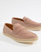 Boohooman Weave Loafers In Pink - Pink