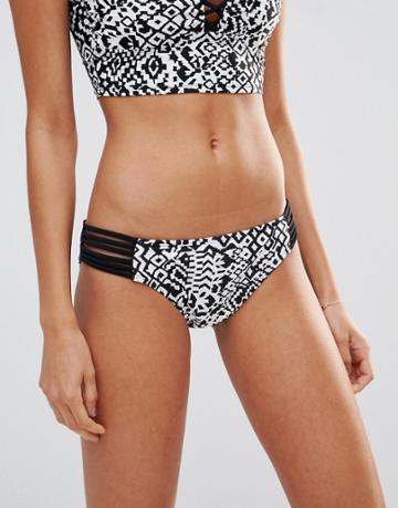 Island Soul Strap Side Bikini Bottoms - Black