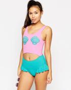 Lazy Oaf Clam Shell Swimsuit - Multi