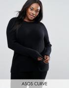 Asos Curve Ultimate Chunky Sweater - Black