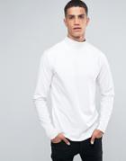 Only & Sons Jersey Turtleneck - White
