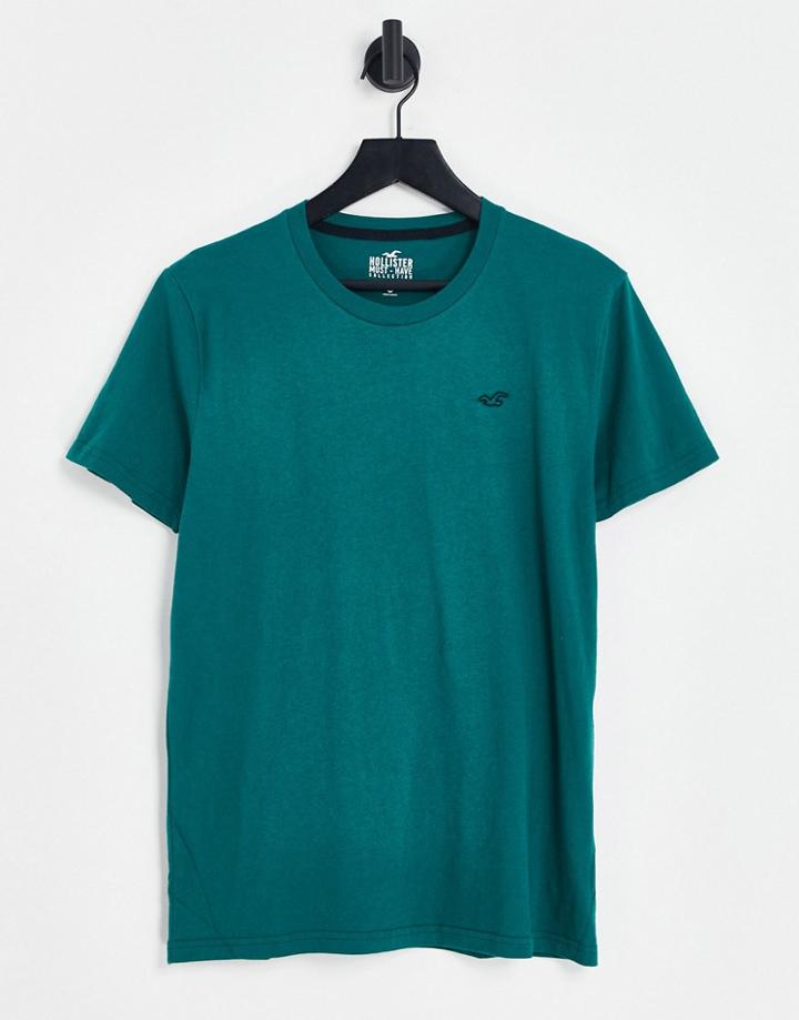 Hollister Icon Logo T-shirt In Green