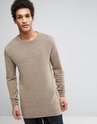 Casual Friday Sweater In Rib - Beige